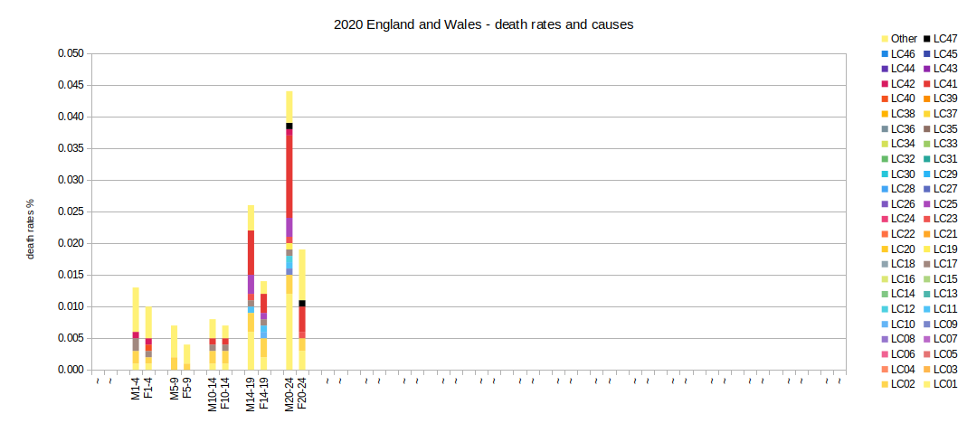 2020 causes and rates of death