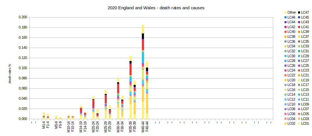 2020 causes and rates of death