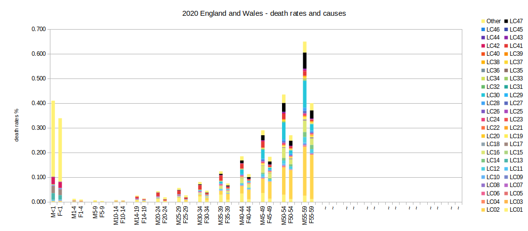 2020 causes and rates of death